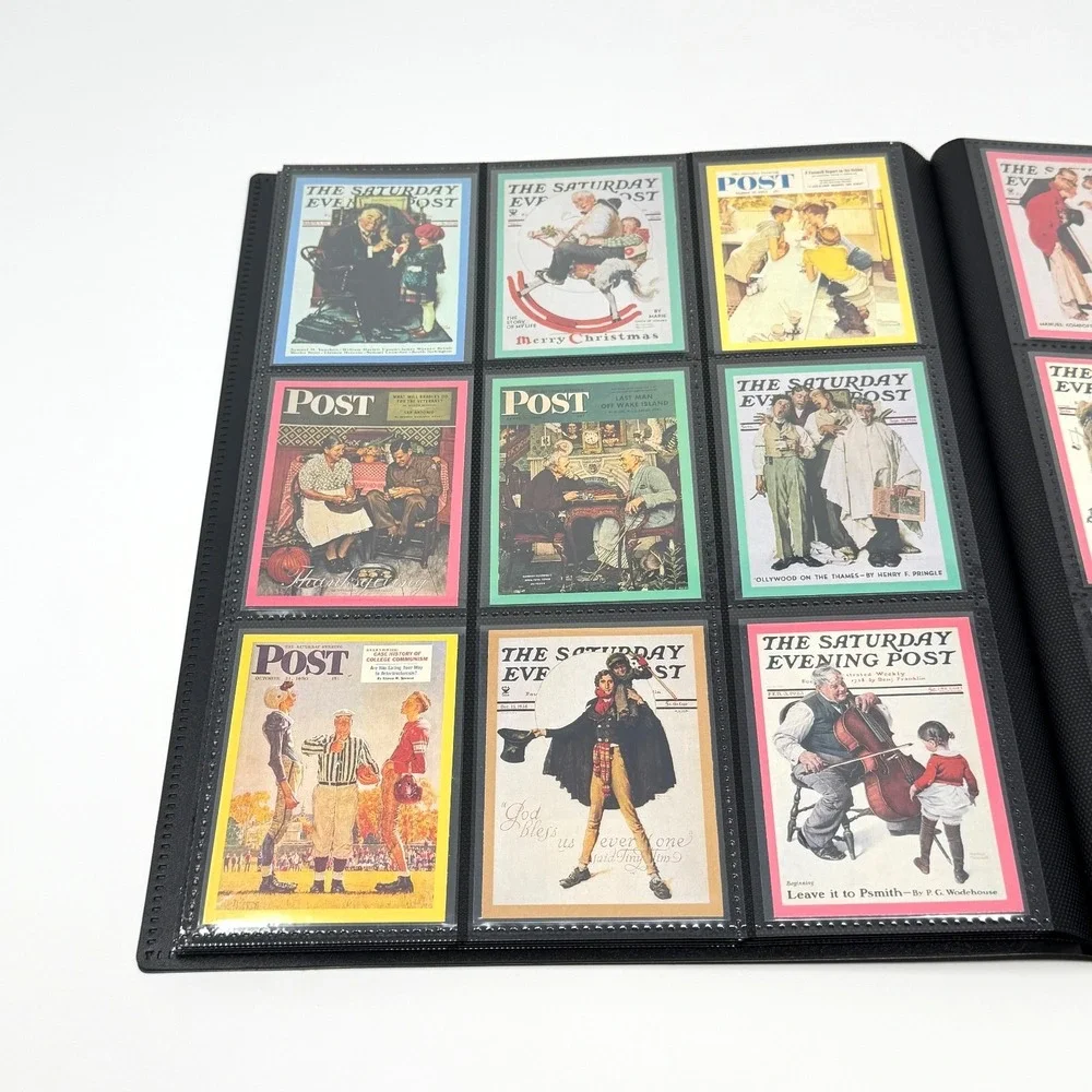Norman Rockwell Saturday Evening Post Cards 1995 Full 90 Card Set NM Binder